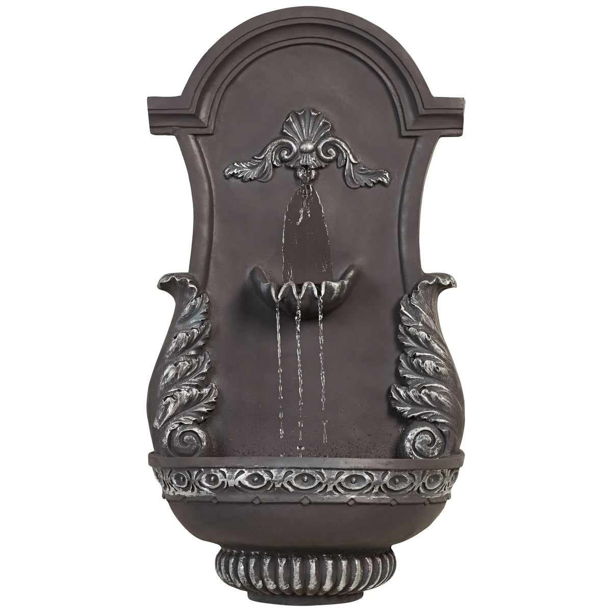 San Pablo Ornate 33" High Large Italian Indoor Outdoor Decor Gray Resin Wall Fountain Outside Garden Patio