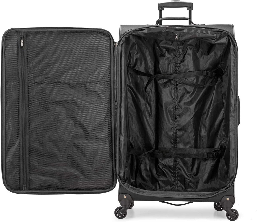 U.S. Traveler Aviron Bay Expandable Softside Luggage with Spinner Wheels, Navy, 31" Checked Large