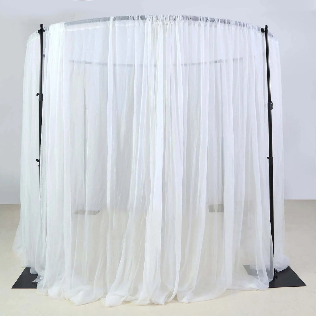 Efavormart 10ft | 4 Post Gold Metal DIY Photography Backdrop Stand, Wedding Arch Canopy Tent