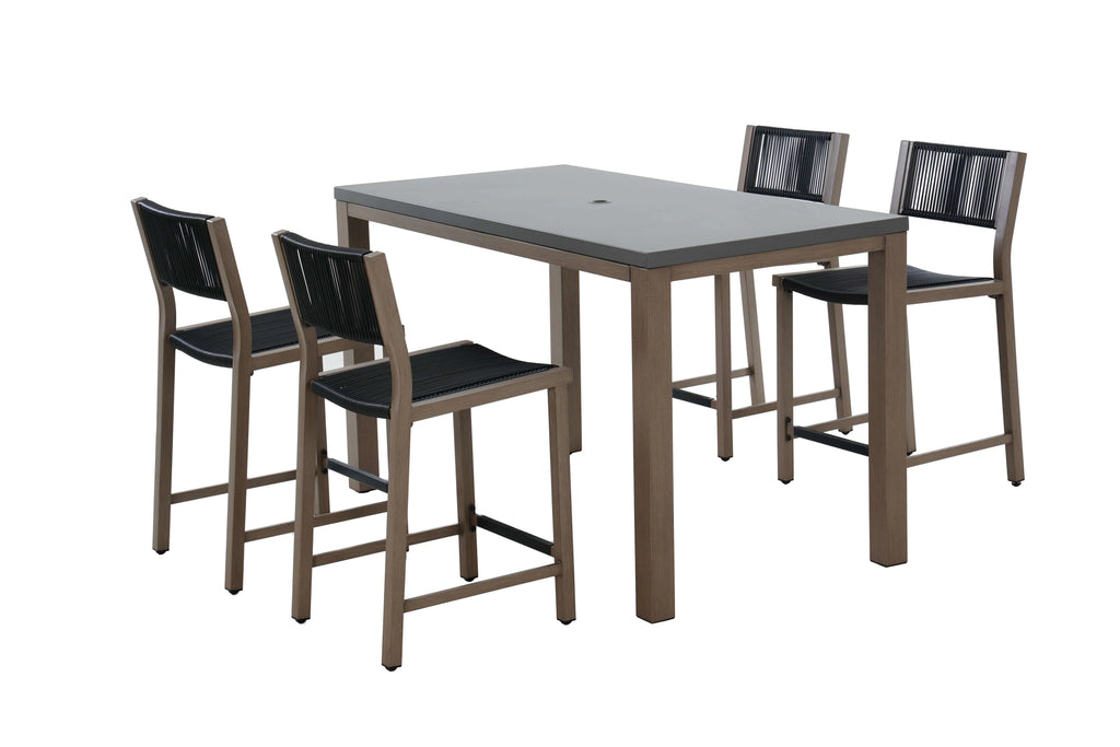 Better Homes & Gardens Tarren 5-Piece High Dining Set, Black