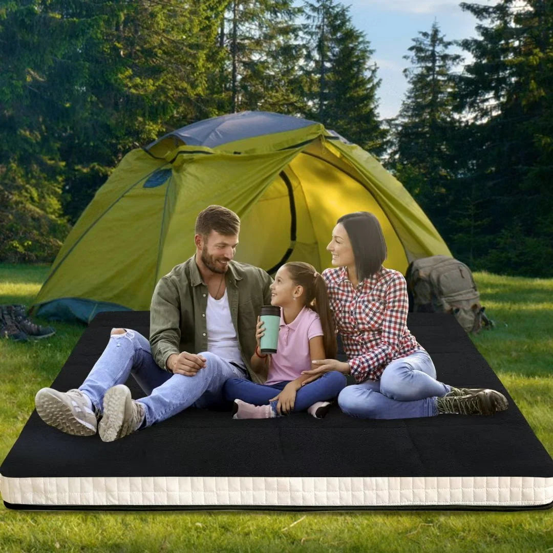Docred Japanese Floor Mattress for Adults, kids-4" Thick Sherpa Fleece Futon Mattress for Floor, Extra Thick Folding Sleeping Pad Breathable Floor Bed Tatami Matolor