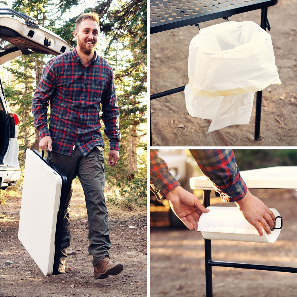 Lifetime 5' Fold-in-Half Camping Folding Table, Pumice (280875)