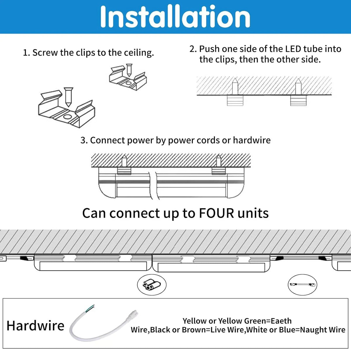 (10-Pack) 8ft LED Shop Light Fixture, V Shape 150W 18800LM 6000K ( Cold White),8 Foot , 96'' T8 Integrated LED Tube, Linkable Led Bulbs for Garage, Warehouse, Plug and Play, Clear Lens