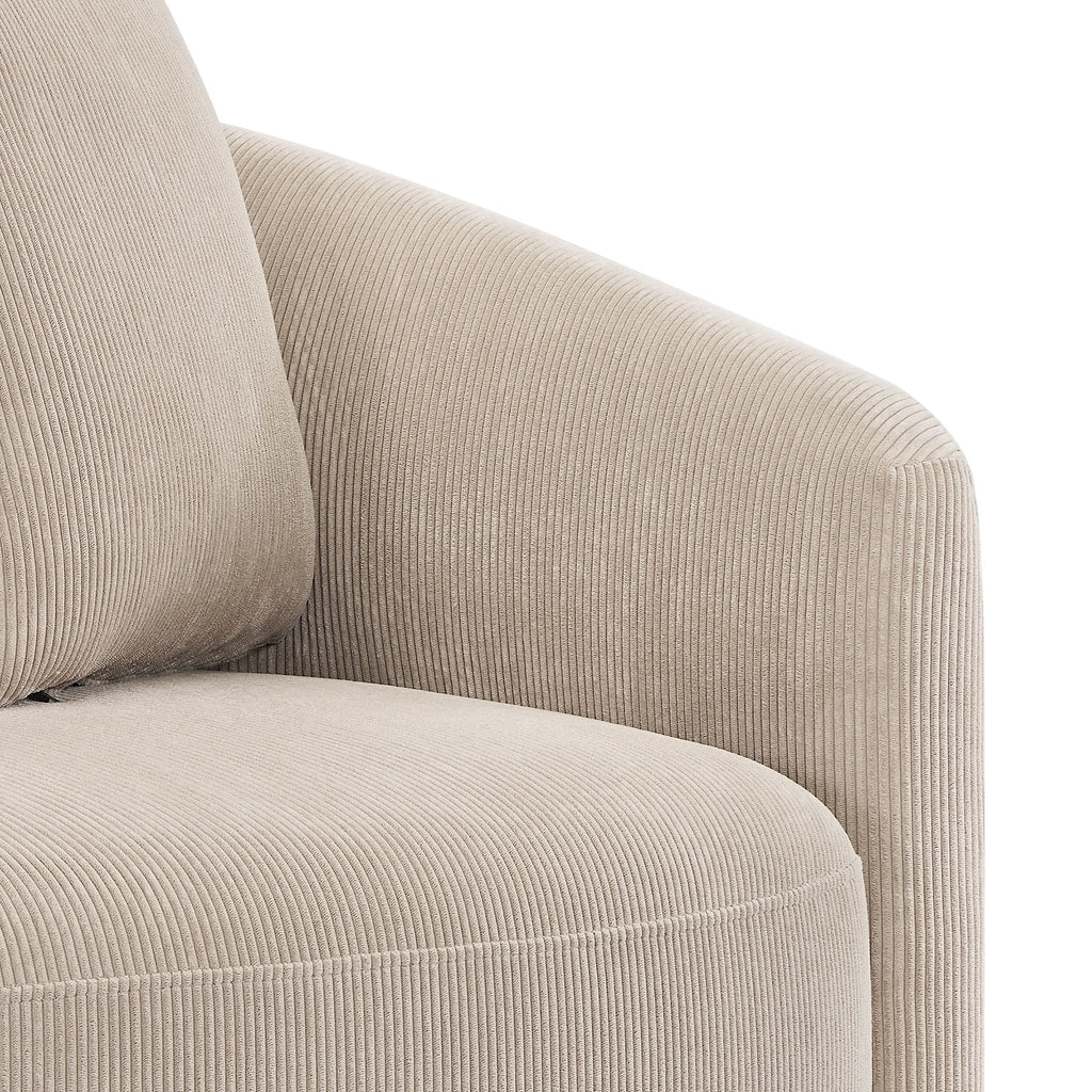 Beautiful Drew Accent Chair by Drew Barrymore, Cream Boucle