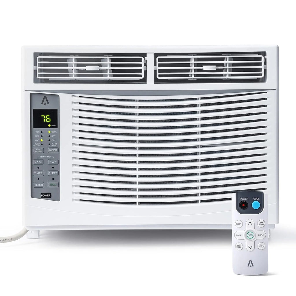 Garvee 5000 BTU Window Air Conditioner,Fast Cooling for Rooms up to 150 Sq. ft,Window Ac Unit with 7 Level Temperature Setting,White