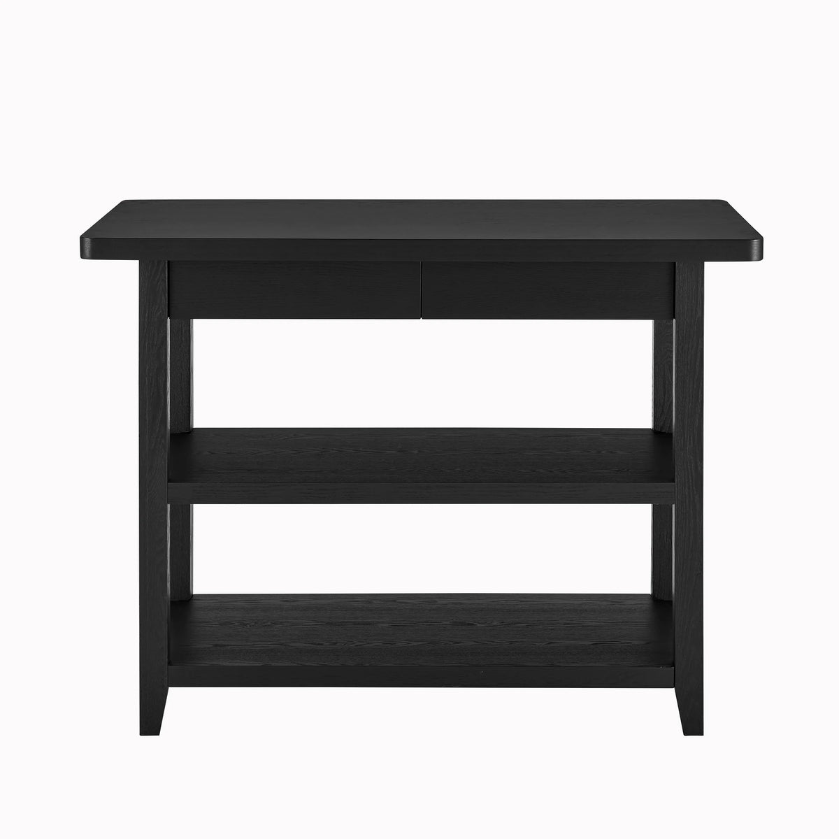 Better Homes & Gardens Reading Wood Kitchen Island with 2 Shelves and Drawers, Walnut Color