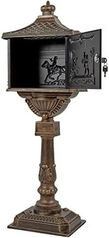 Mailbox Cast Aluminum Bronze Mail Box Postal Box Security Heavy Duty New