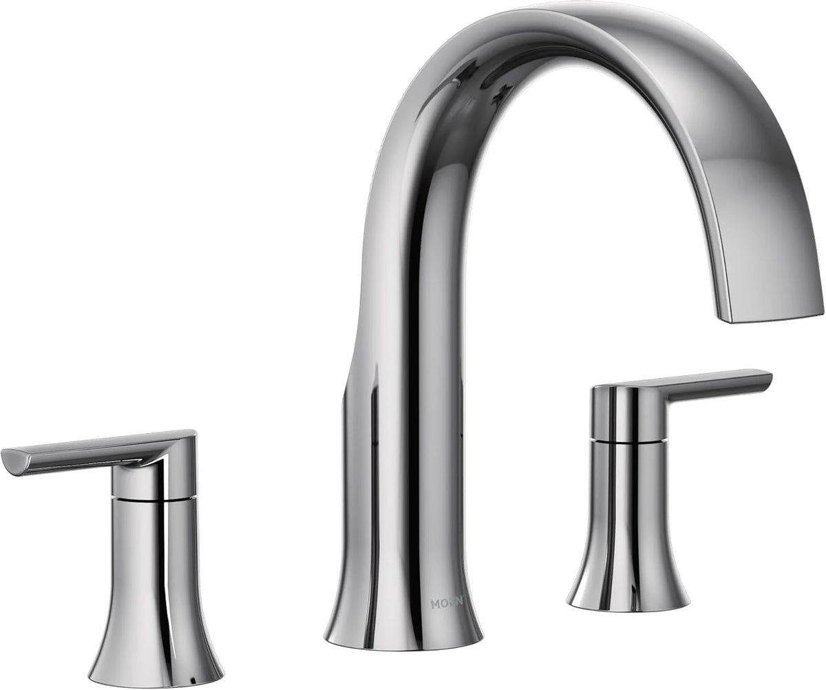 Moen Ts983 Doux Widespread Deck Mounted Roman Tub Filler - Nickel