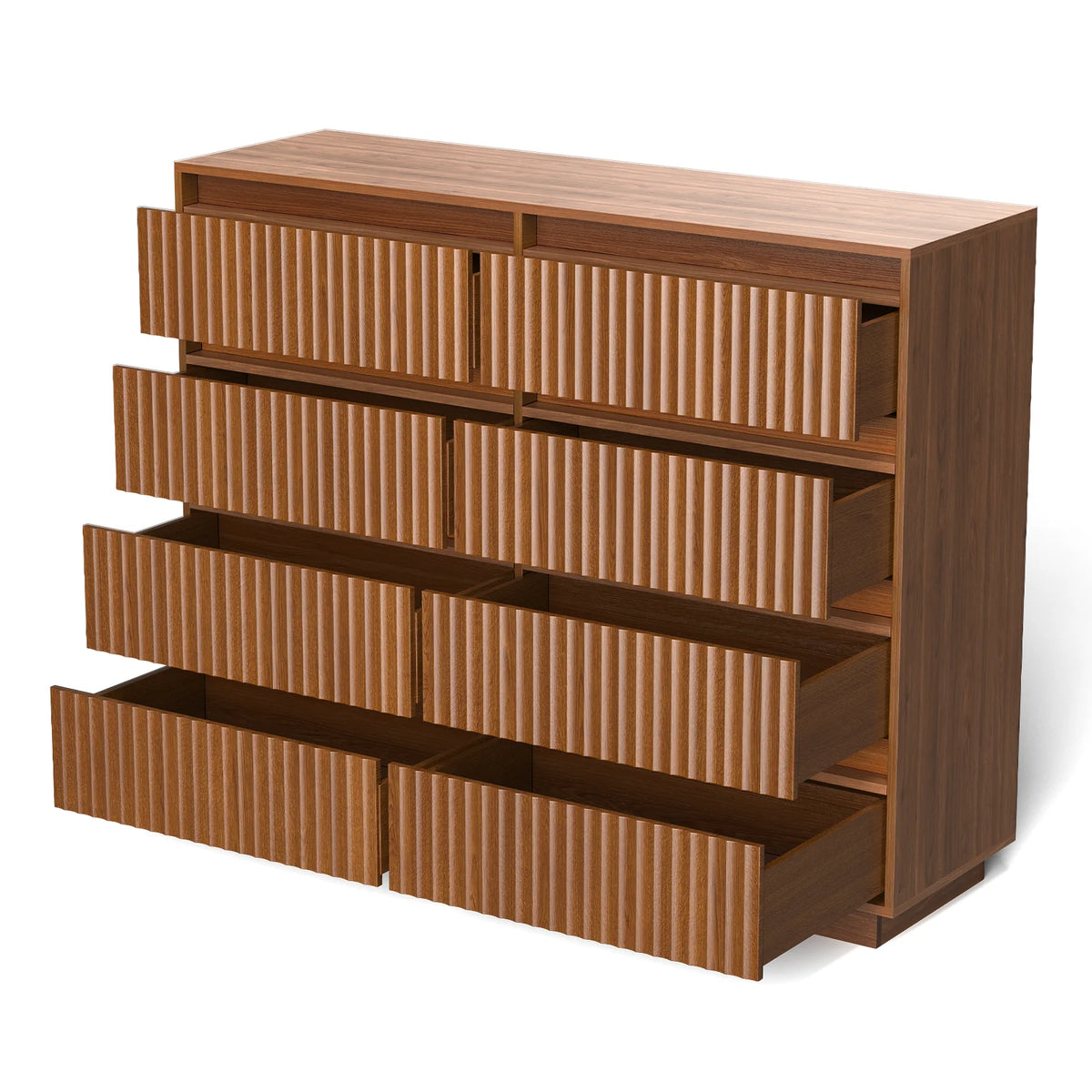 Wood Dresser, 6 Drawer Dresser for Bedroom, Modern Chest of Drawers with Deep Drawers Waterproof Living Room, Hallway, Entryway