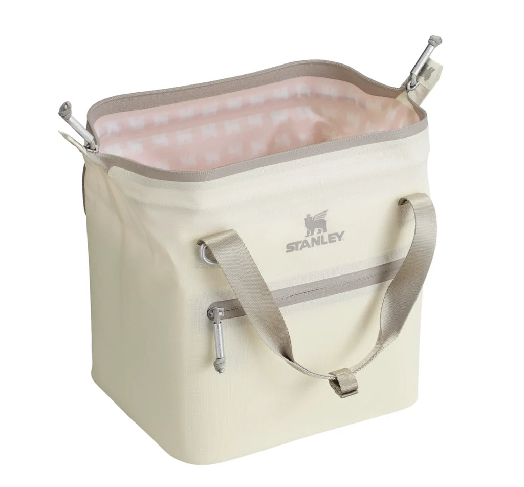 Stanley All Day Julienne Mini Soft Cooler Bag and Lunch Box - Cream Color | Can Cooler with Handles and Strap | 12 Hour Cooling | Insulated Travel Bag with Zipper | BPA-Free