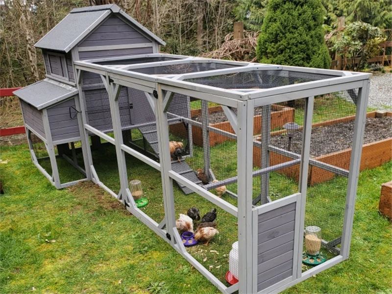 Aivituvin Chicken Coop Extra Large Chicken House Outdoor Poultry Cage for 8-10 Chickens