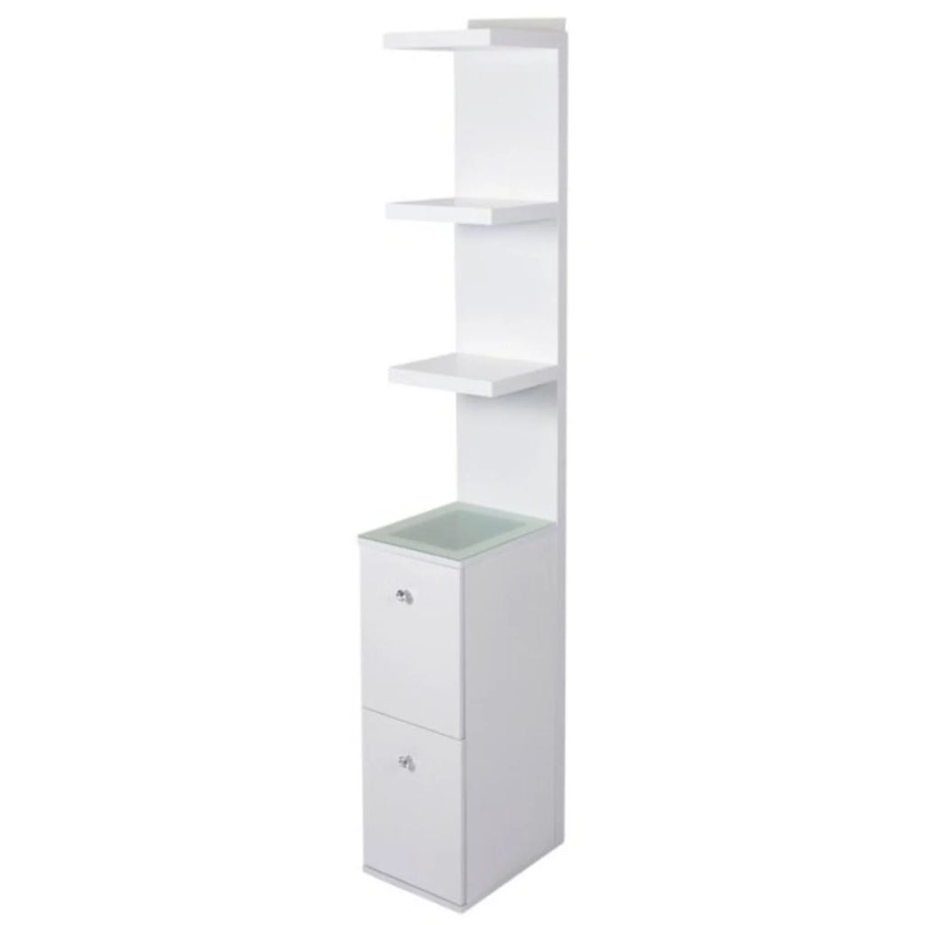 Impressions Vanity Slaystation Natalie Display Shelves with Rack and Storage Cabinet (Light Pink)