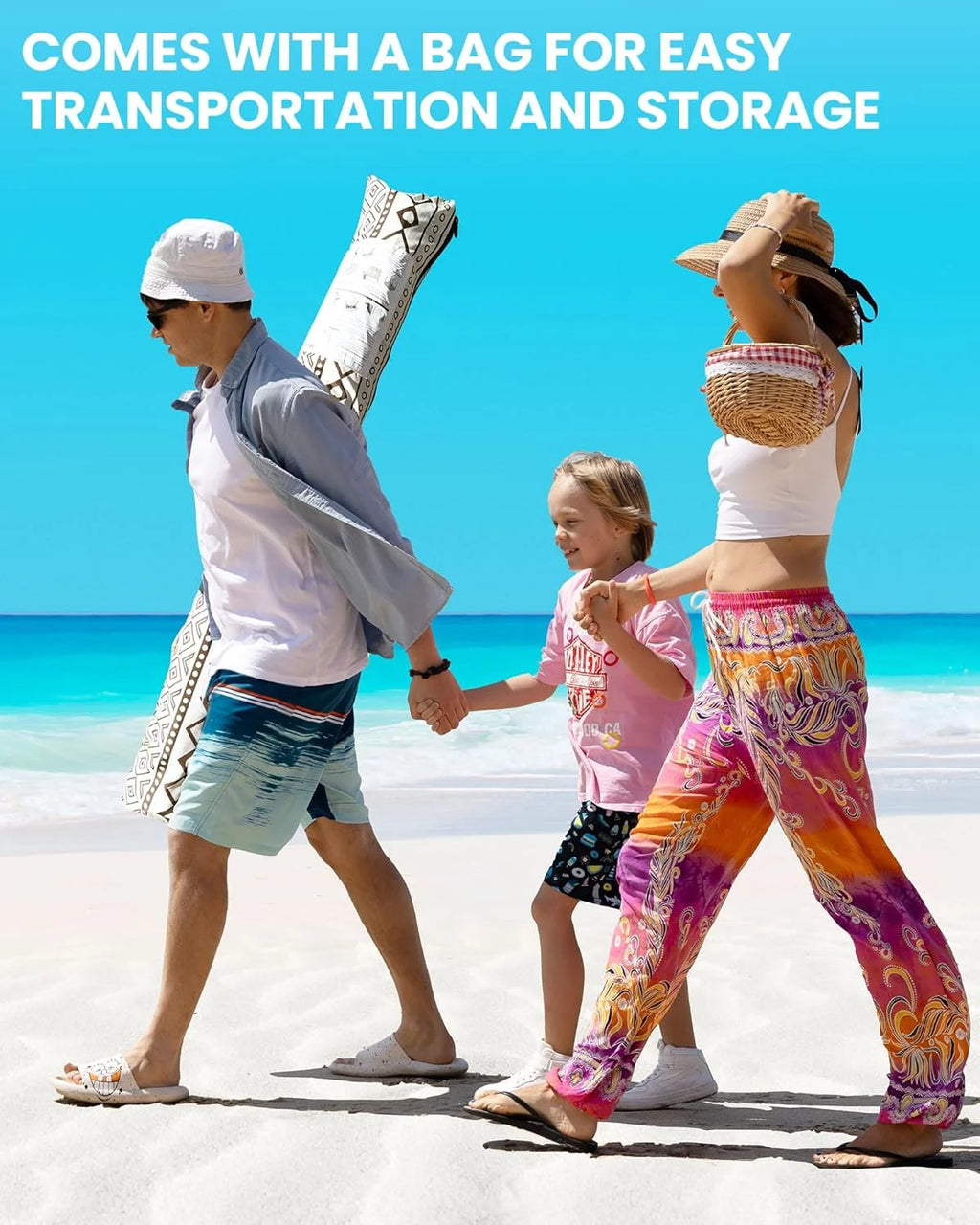 OutdoorMaster Beach Cabana with Fringe, Portable 6' x 6' Beach Canopy, Easy Set Up Beach Shelter, Included Side Wall, UPF 50+ UV Protection Sun Umbrella - for Kids, Family & Friends