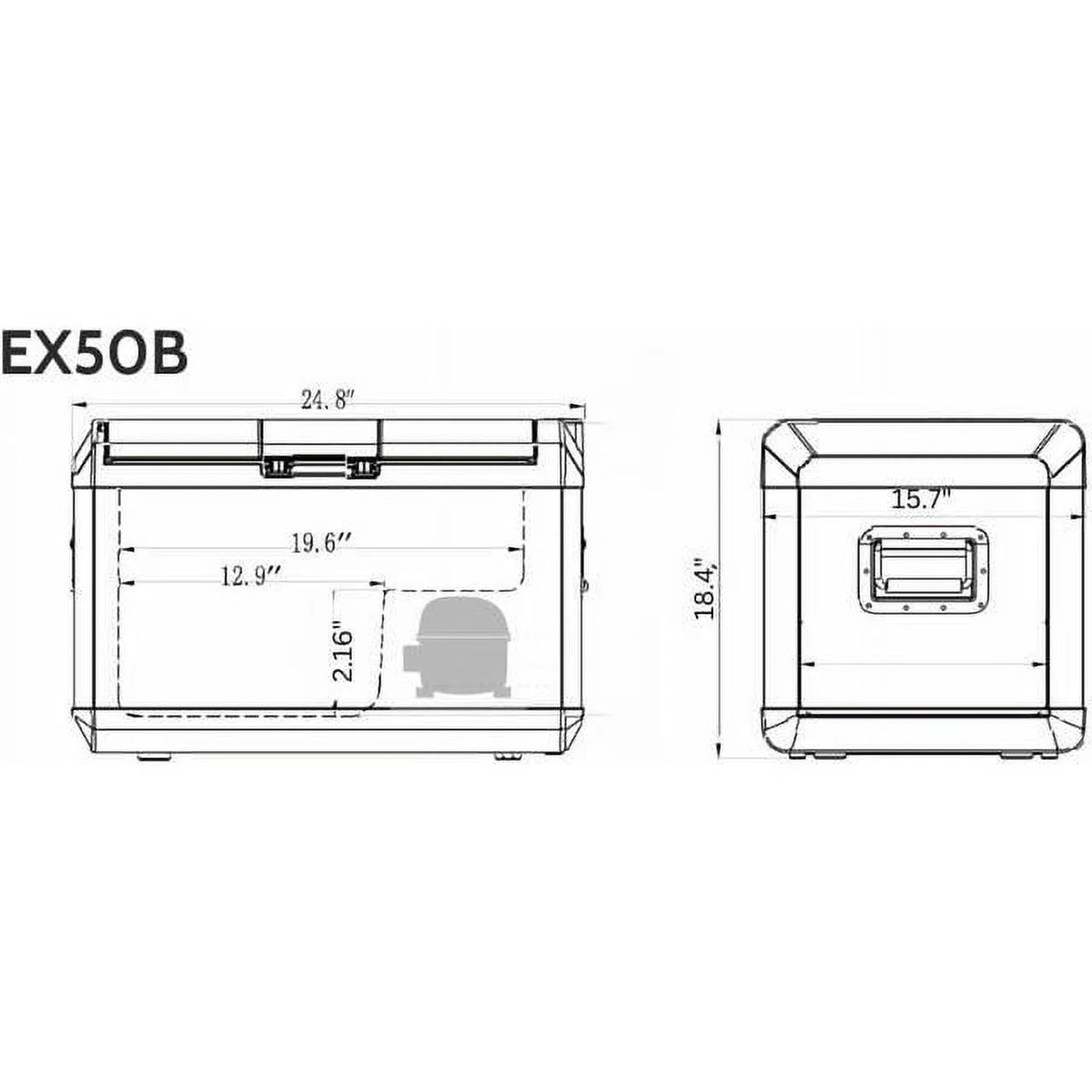 12V Car Fridge 50L 12/24V DC 110-240V AC Portable Freezer Compressor Cooler 0℉-50℉ 3-Year Warranty