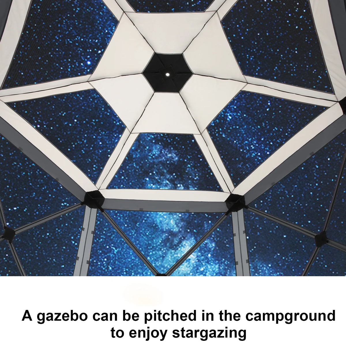 HOTEEL 12x12 Portable Pop-Up Outdoor Camping Gazebo, Screen Tent with Mosquito Nettings, Waterproof, UV, Bite Proof, Removable top Glamping Canopy with Carry Bag, Gray