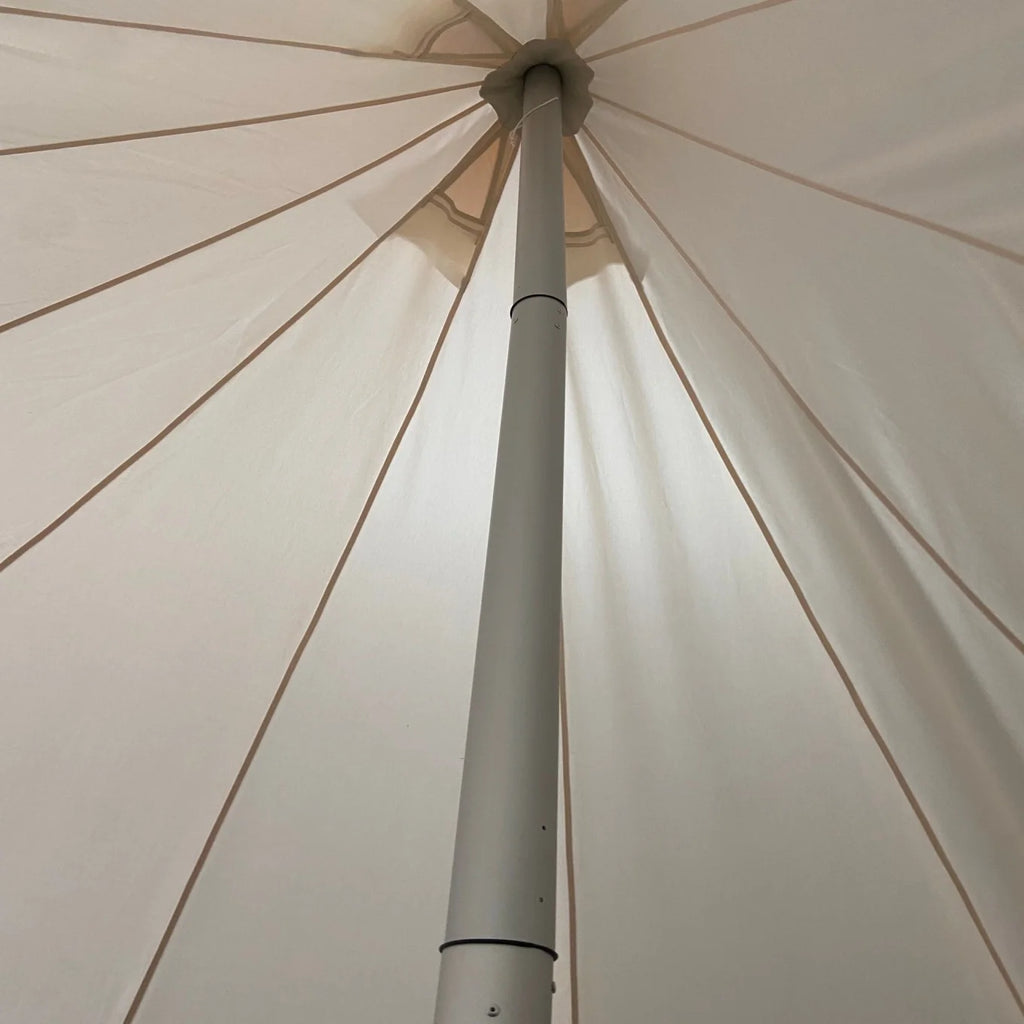 SAM&HAIBEI 19.68x13.1ft Family Camping Bell Tent with 8.53x6.56ft Porch, 4 Seasons Durable Cotton-Polyester Glamping Shelter for Outdoor Adventures & Family Gatherings