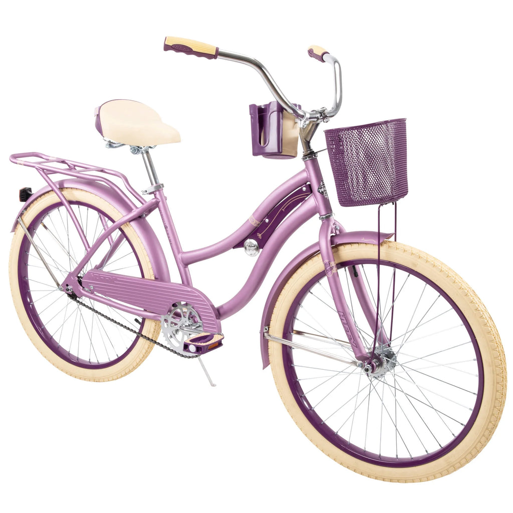 Huffy 24" Nel Lusso Cruiser Bike, Fits Riders 4'8" - 5'8", Purple, Adult, Women's