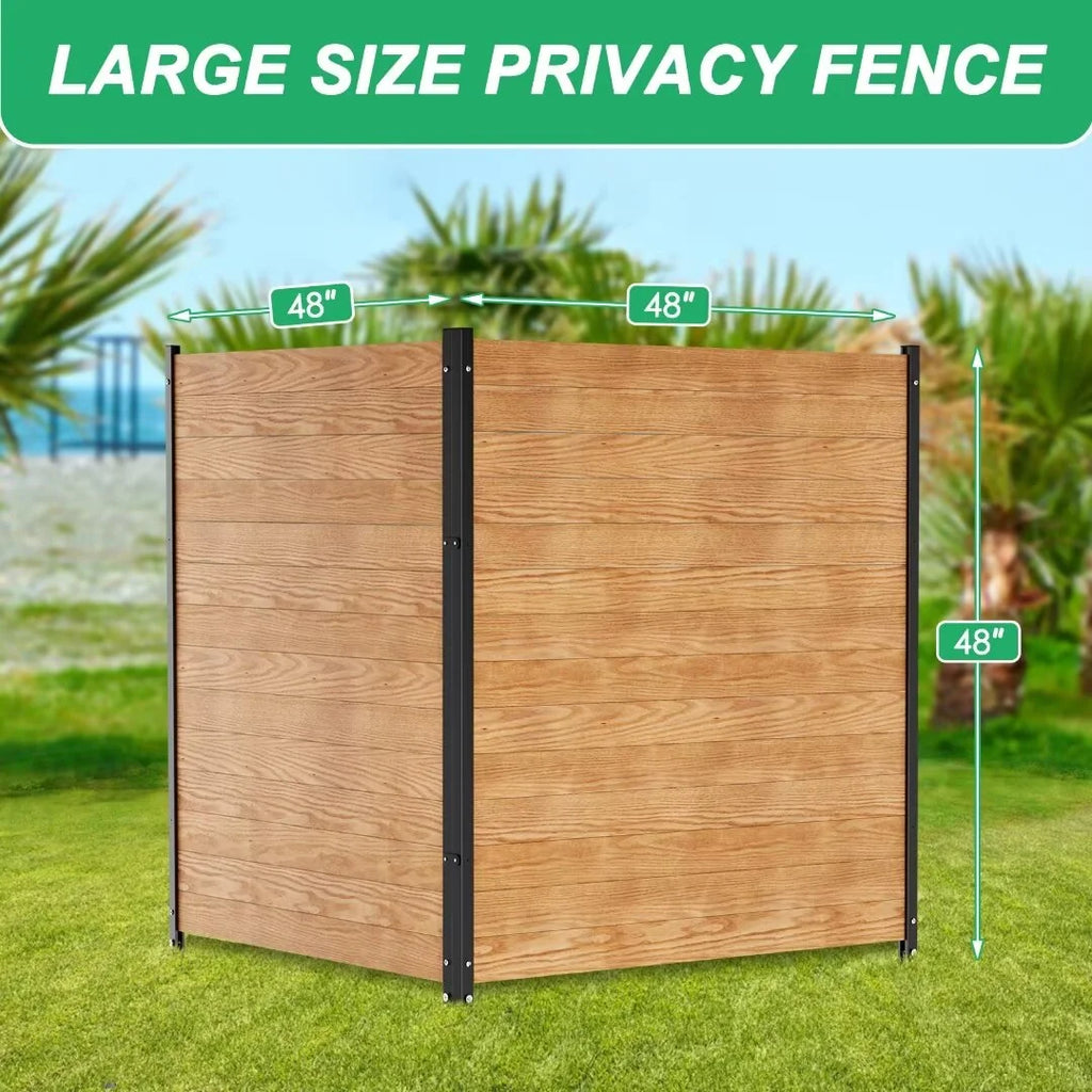 "NAIZEA Air Conditioner Fence, Pool Equipment Enclosure, Trash Can Enclosure, Metal Stake Wood Fence Panel 38"" W x 60"" H"