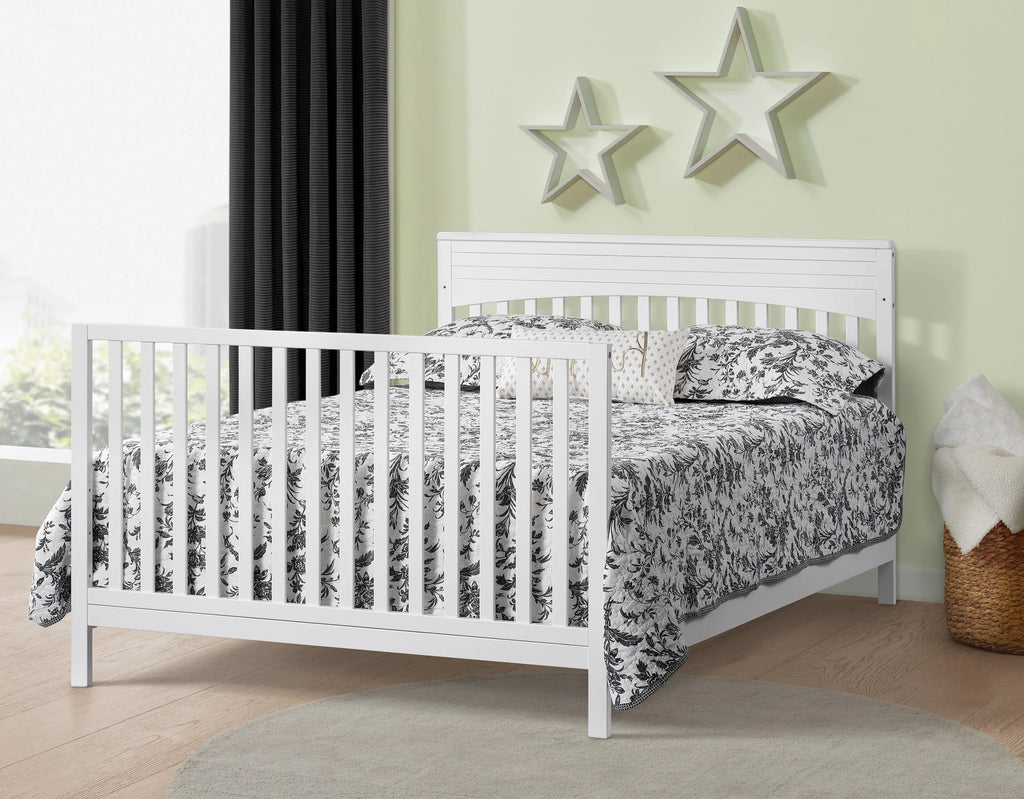 Oxford Baby Harper 4-in-1 Convertible Crib, Dove Gray, GREENGUARD Gold Certified, Wooden Crib