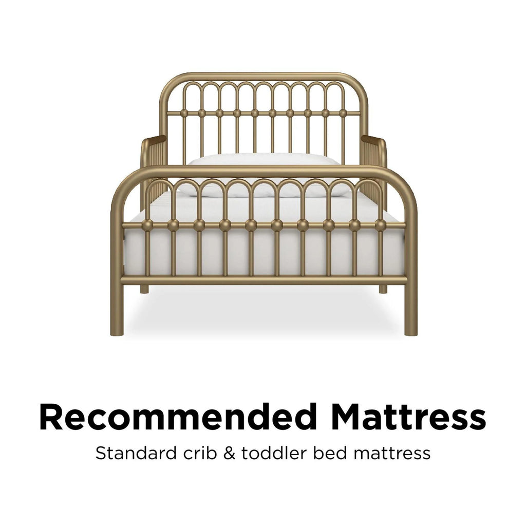Little Seeds Monarch Hill Ivy Metal Toddler Bed, Gold