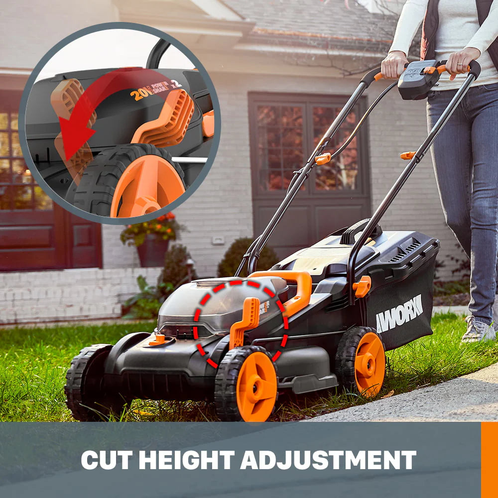 Worx WG779 40V Power Share 4.0Ah 14" Cordless Lawn Mower (Battery and Charger Included)