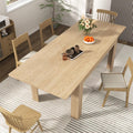 ChVans Large Mobile Extendable Dining Table for 6-8, Modern Wood Kitchen Table Rectangular Table for Dining Room, Living Room