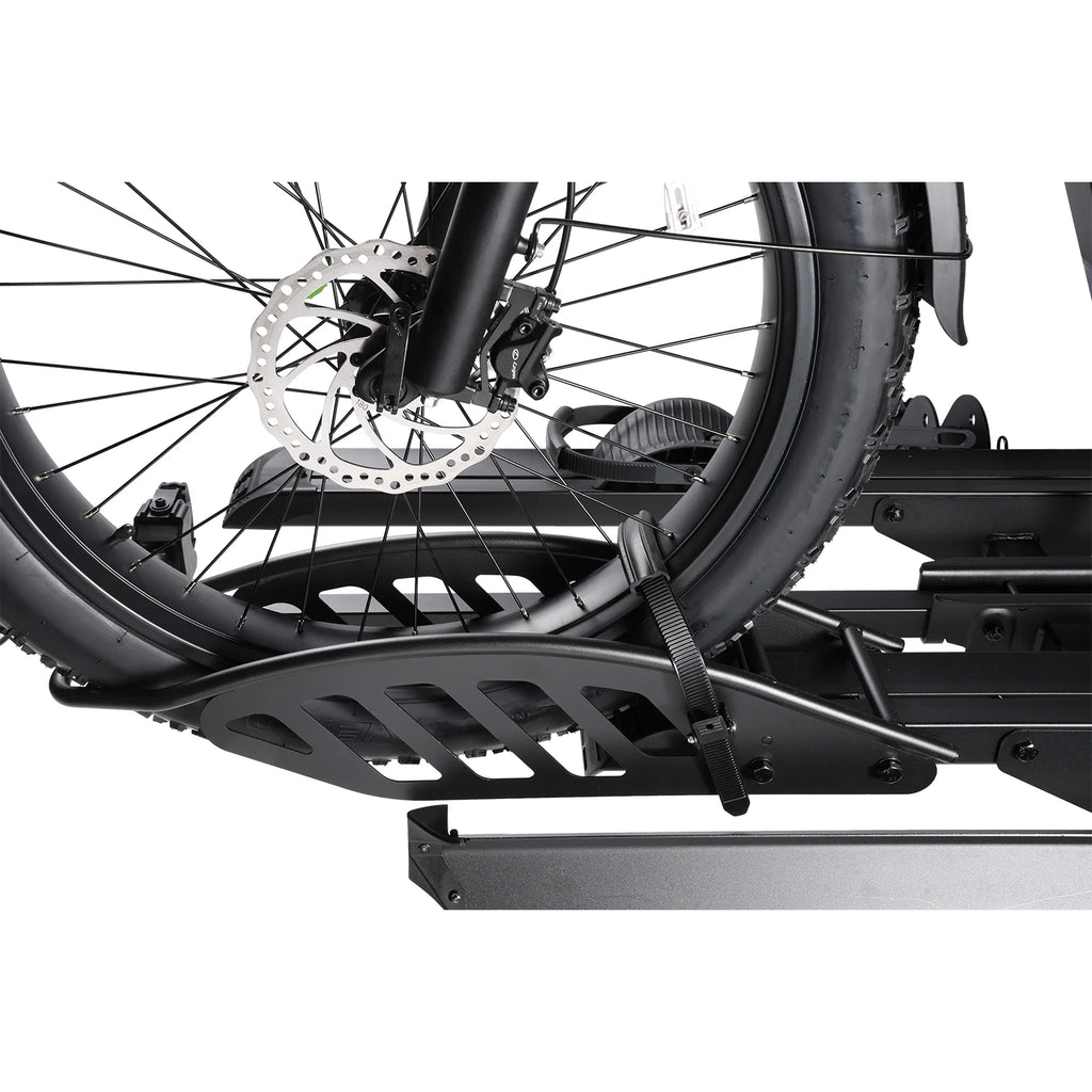 Young Electric Ebike Rack, 200lb Capacity, Alloy Steel Hitch Mount, Fits 5-Inch Fat Tire Bikes, 2-Inch Receiver