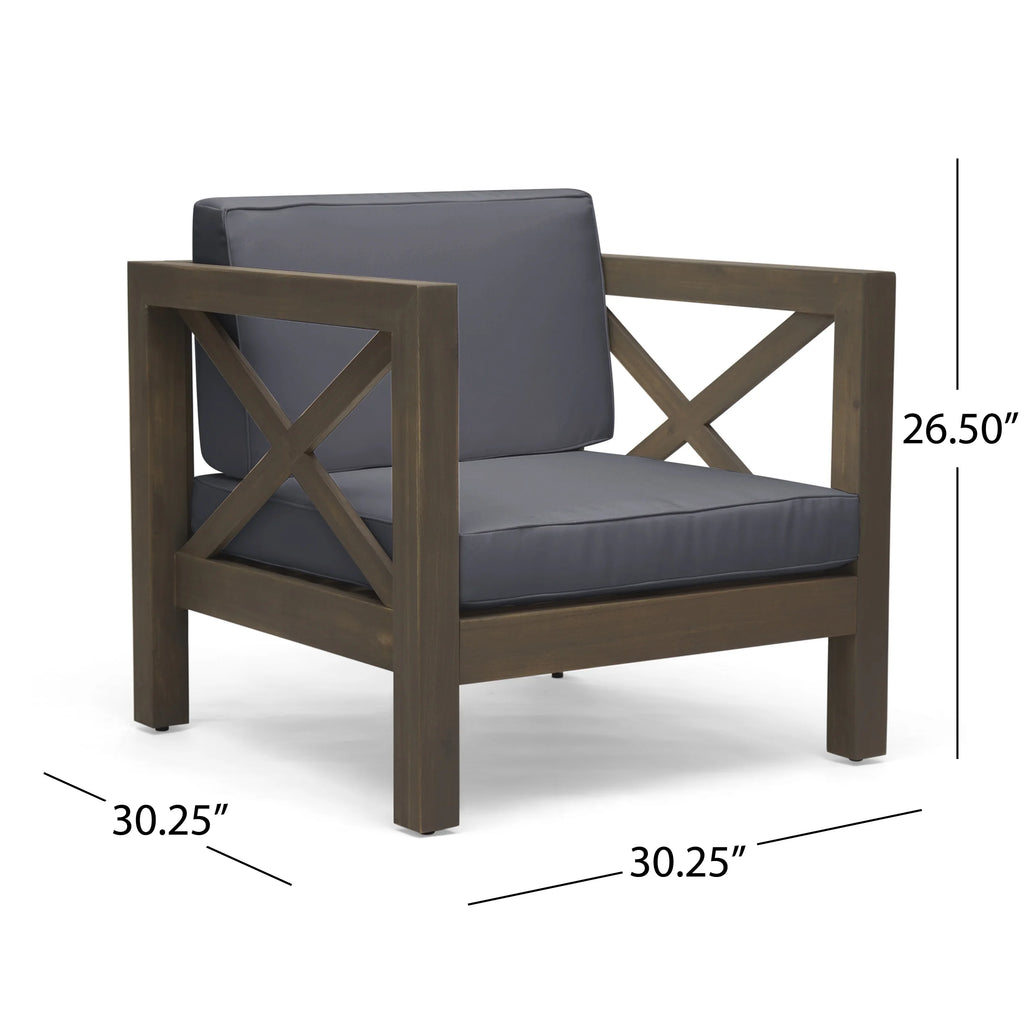 Outdoor Acacia Club Chairs