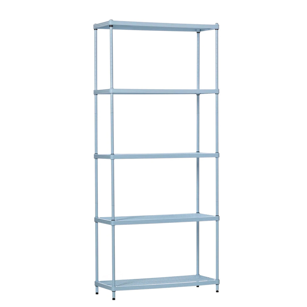 Design Ideas MeshWorks 5 Tier Steel Storage Shelving Unit Bookshelf, Green