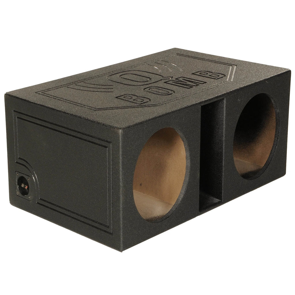 QPower QBOMB12VL 12 Inch Dual Vented Ported Car Subwoofer Sub Box Enclosure