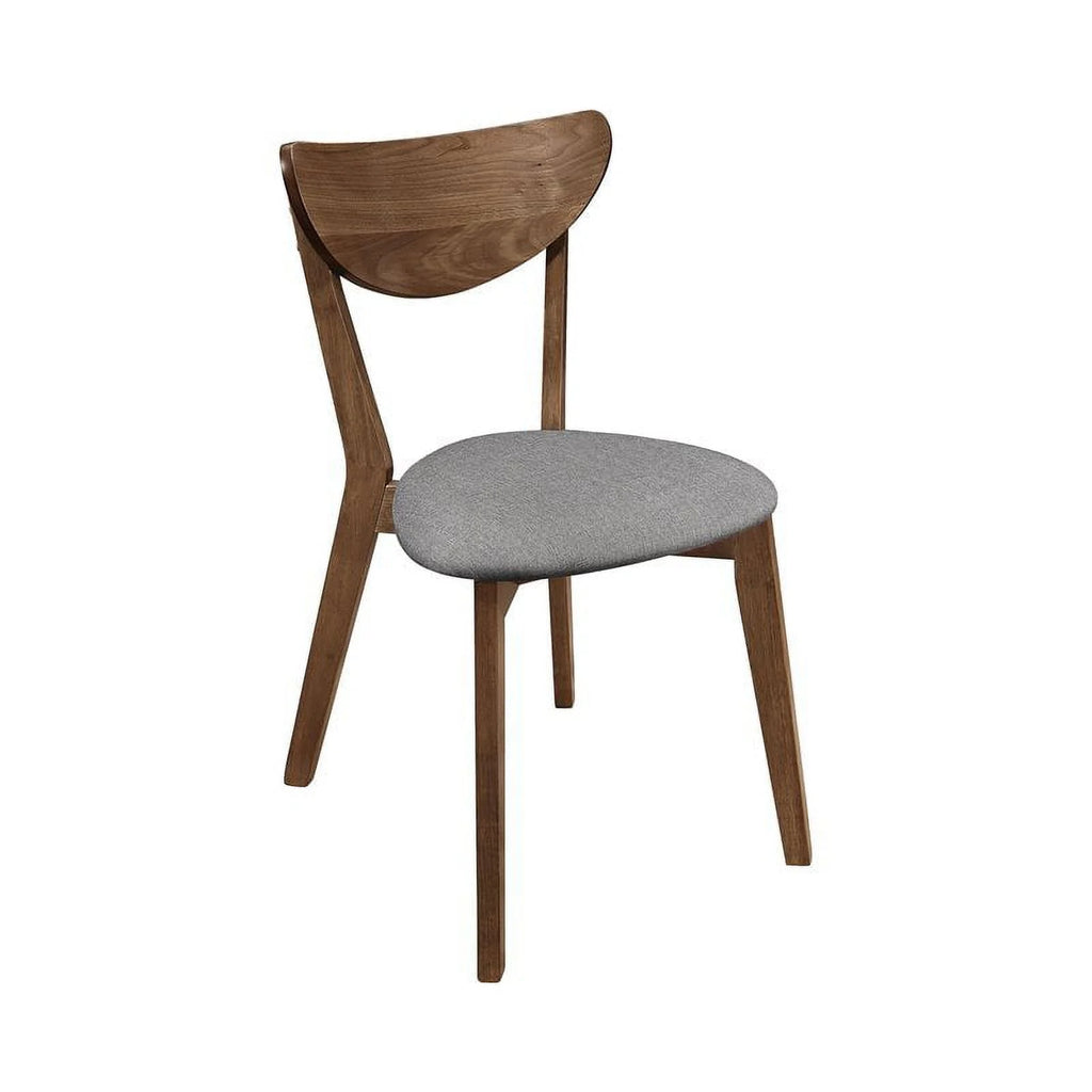 Alfredo Dining Room Set Natural Walnut and Grey