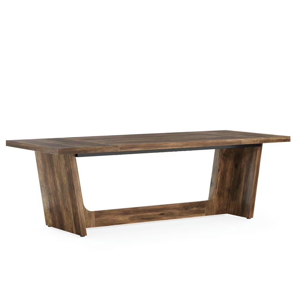Resenkos Study Writing Desk, Computer Desk,70.8-Inch Executive Desk, Wood Study Computer Desk Writing Table,Brown