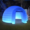 SAYOK 16.4ft Inflatable Igloo Dome Tent with LED Lgith Protable White Nightclub Tent for Party Wedding Event