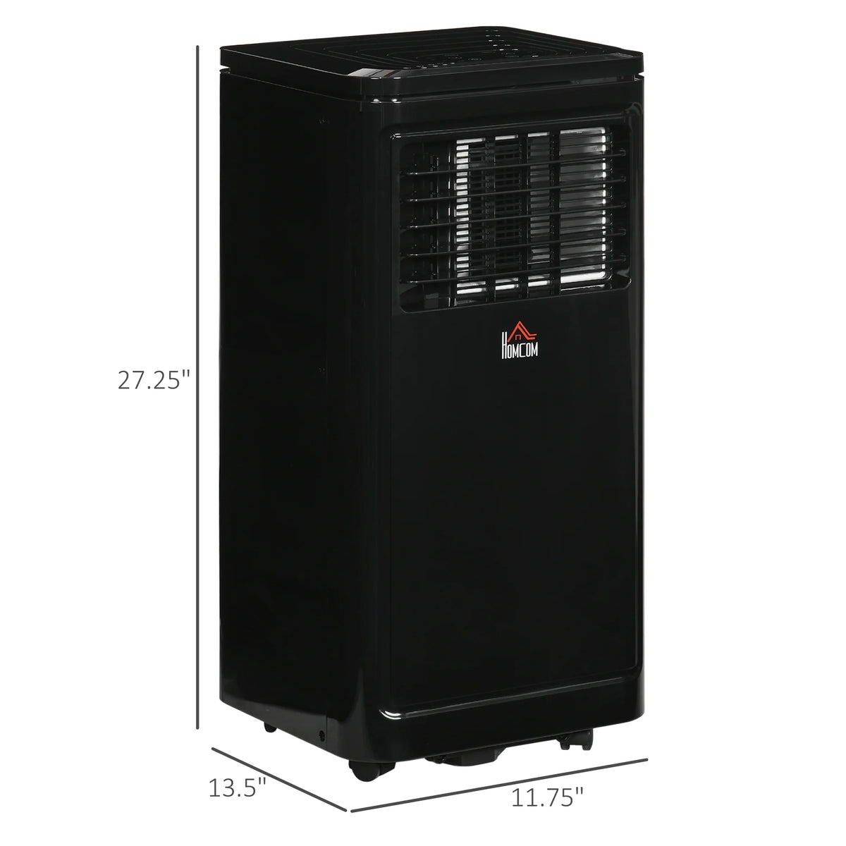 HOMCOM 8,000 BTU Portable Air Conditioner Fan with Remote for Rooms Up to 344 Sq. Ft., Evaporative Cooler, Home AC Unit with Dehumidifier, Black