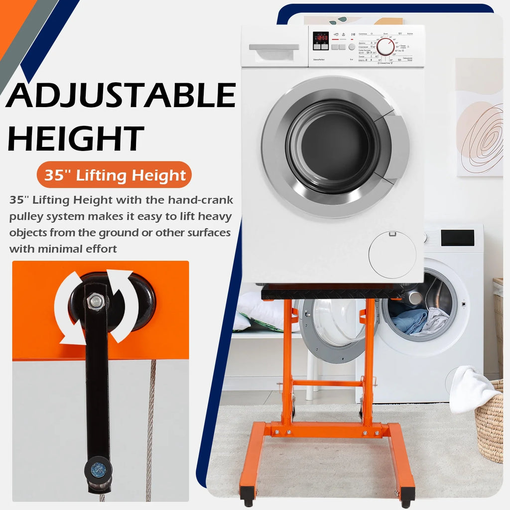 AECOJOY Hydraulic Material Lift Pallet Truck 500 Lbs,Lift Table Cart,32" Max Lift Height Pallet Truck Jack with Lockable Swivel Casters �C Ideal for Warehouse, Workshop and Garage Use