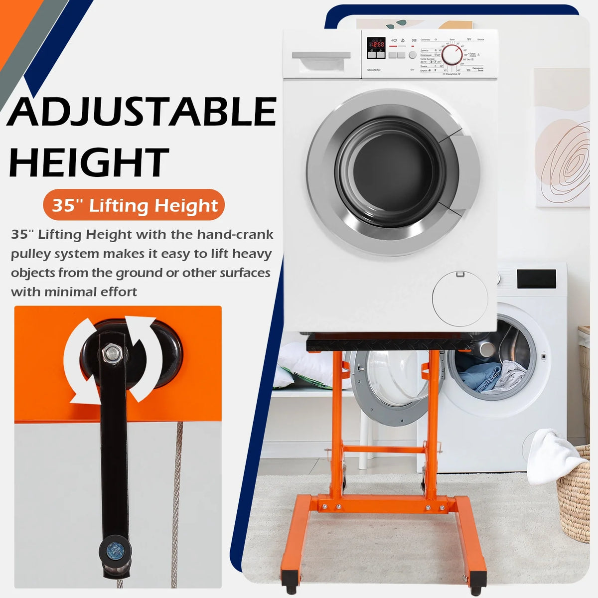 AECOJOY Hydraulic Material Lift Pallet Truck 500 Lbs,Lift Table Cart,32" Max Lift Height Pallet Truck Jack with Lockable Swivel Casters �C Ideal for Warehouse, Workshop and Garage Use