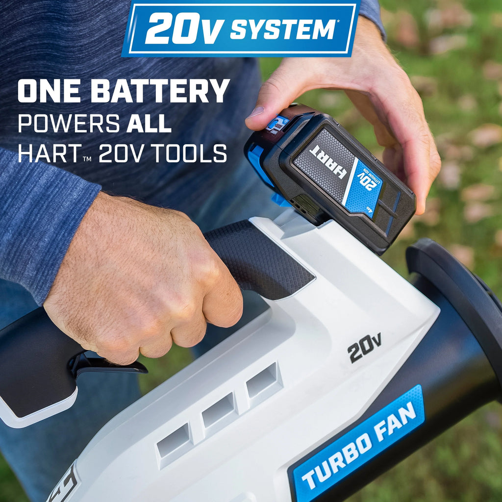 HART 20-Volt Turbo Fan Blower (1) 4.0Ah Lithium-Ion Battery