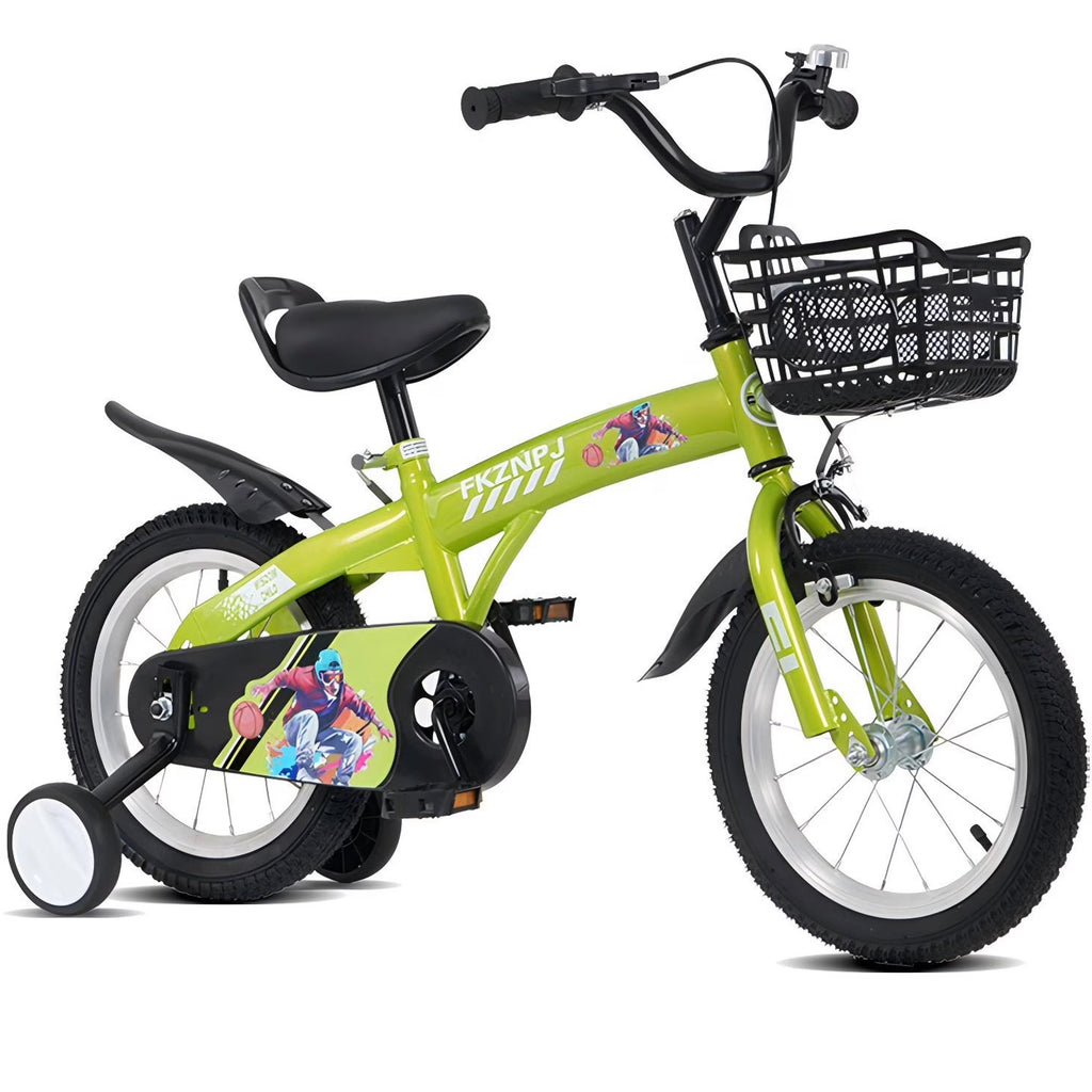 iRerts Kids Bike with Training Wheels, 16 Inch Kids Bicycle for Boys Girls Ages 4-8 Years Old, Girls Bicycles for Kids with Adjustable Seat, Fender and Varrier, Pink