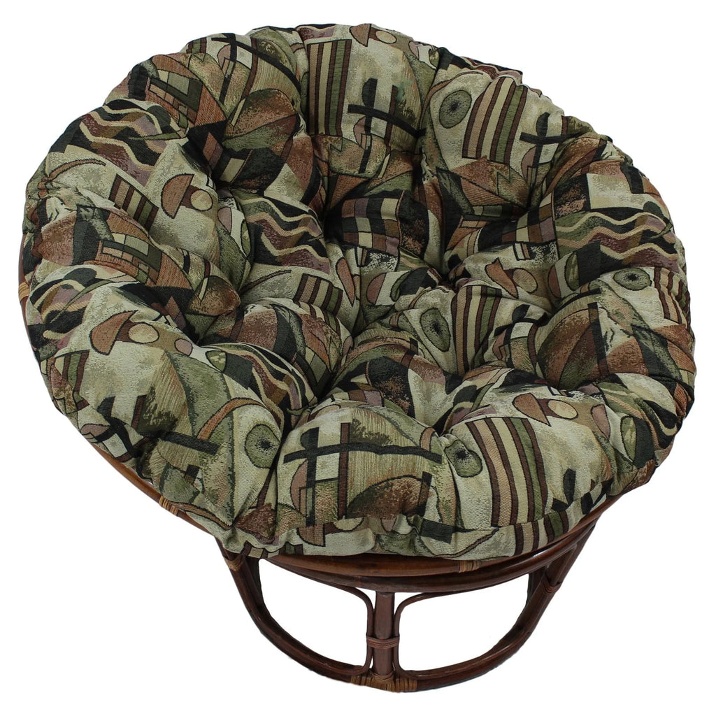 International Caravan 42 in. Papasan Chair with Tapestry Cushion