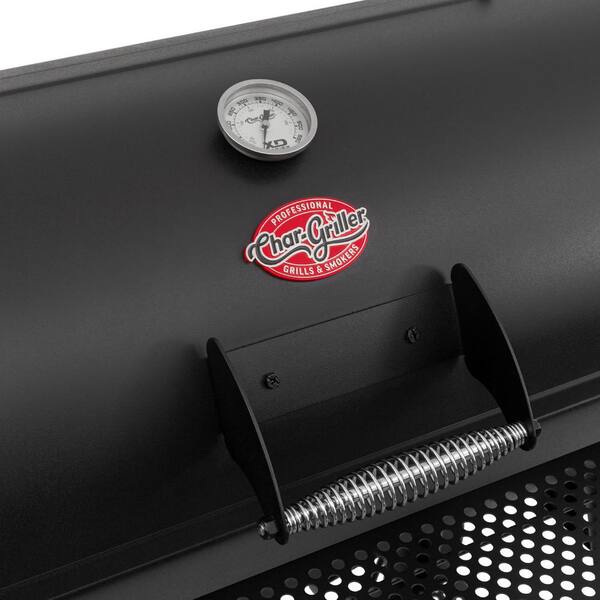 Grand Champ Charcoal Grill and Offset Smoker in Black