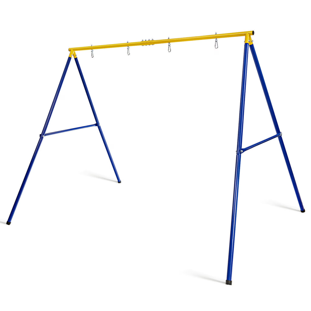 Gymax 660 LBS Heavy-Duty Metal Swing Frame Extra Large Swing Stand for Kids and Adults