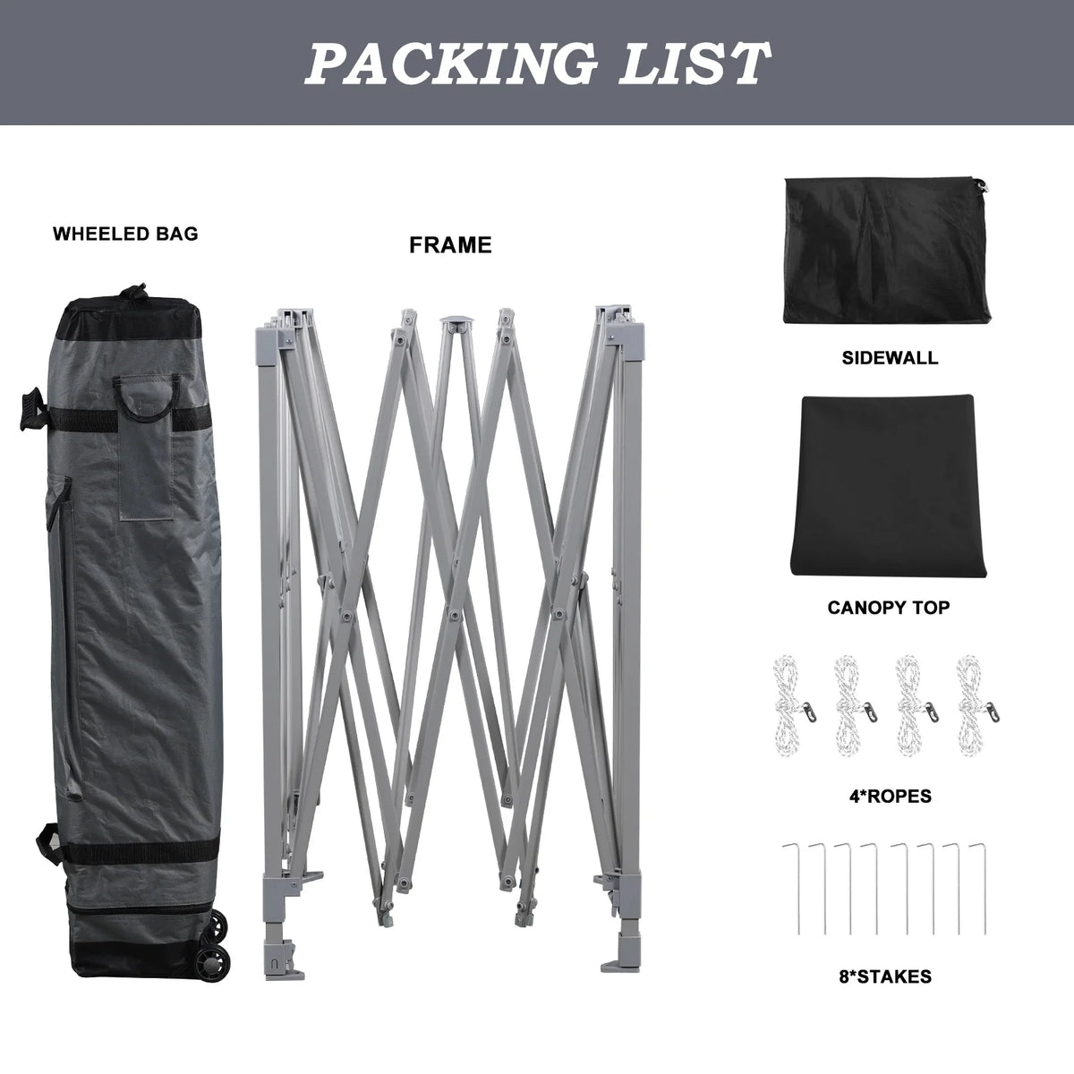 Aoodor Pop Up Canopy Tent with Removable Mesh Window Sidewalls, Portable Instant Shade Canopy with Roller Bag