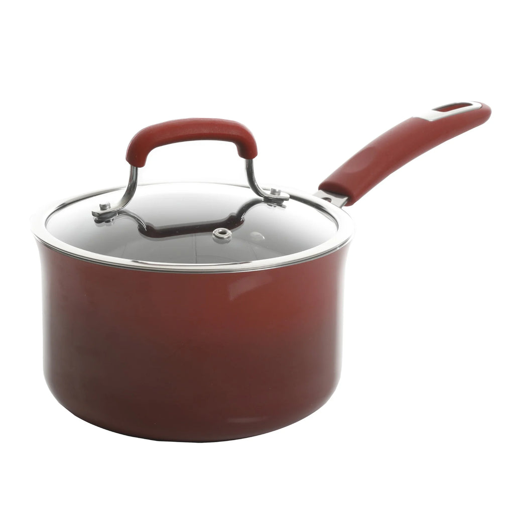 Kenmore Elite Andover 10 Piece Nonstick Aluminum Cookware Set in Glacier Blue