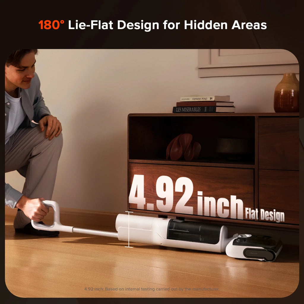 Roborock F25 GT Vacuum Mop All in One, Wet Dry Vacuum Cleaner Cordless, 20000Pa Floor Cleaner Machine for Tile Hardwood Wood Vinyl Floor, Edge to Edge Self Cleaning Electric Mop with 180�� Lie-Flat