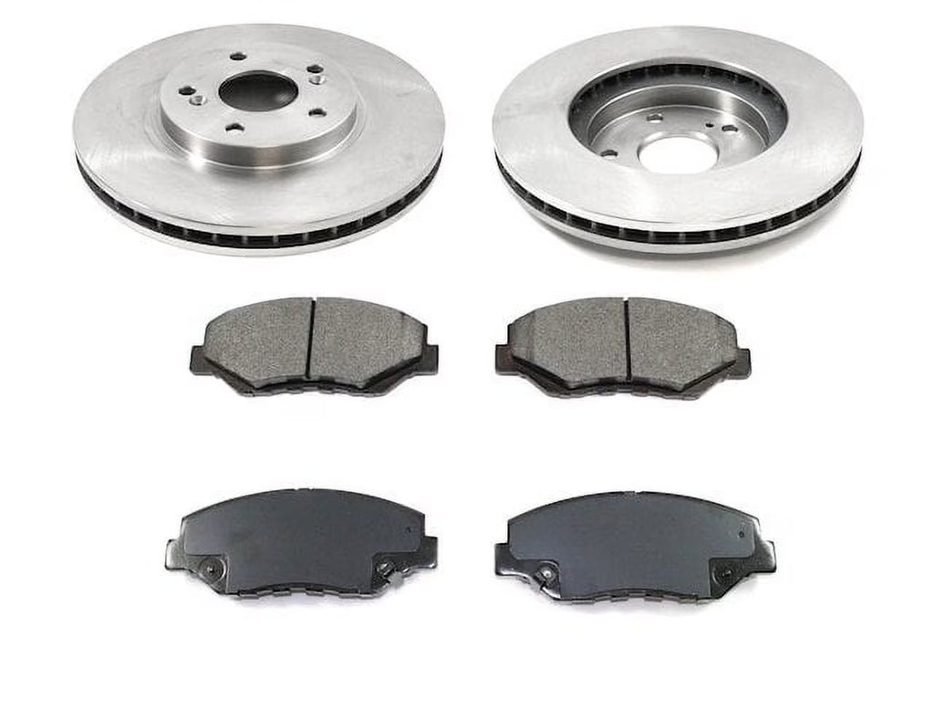 Front Semi-Metallic Brake Pad and Rotor Kit - Compatible with 2003 - 2008 Honda Pilot 2004 2005 2006 2007