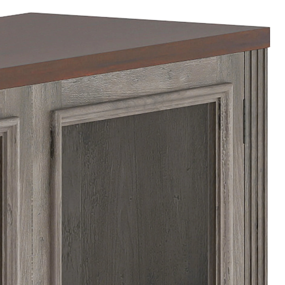 Craftian Executive Desk with Hutch, L Shape Computer Desk, Wood Office Desk with Storage Cabinet, White