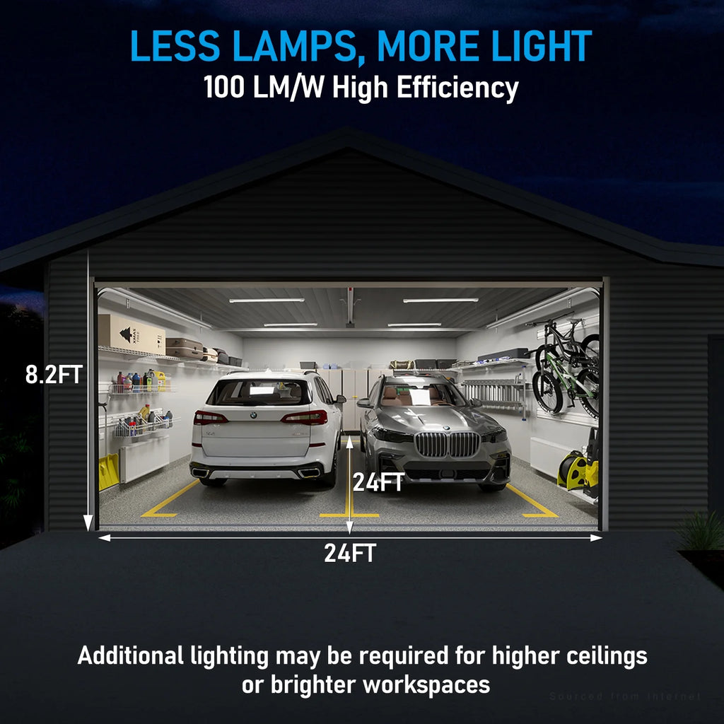 10 Pack Linkable LED Shop Light 4ft, 5000K Daylight, LED Shop Light for Garage