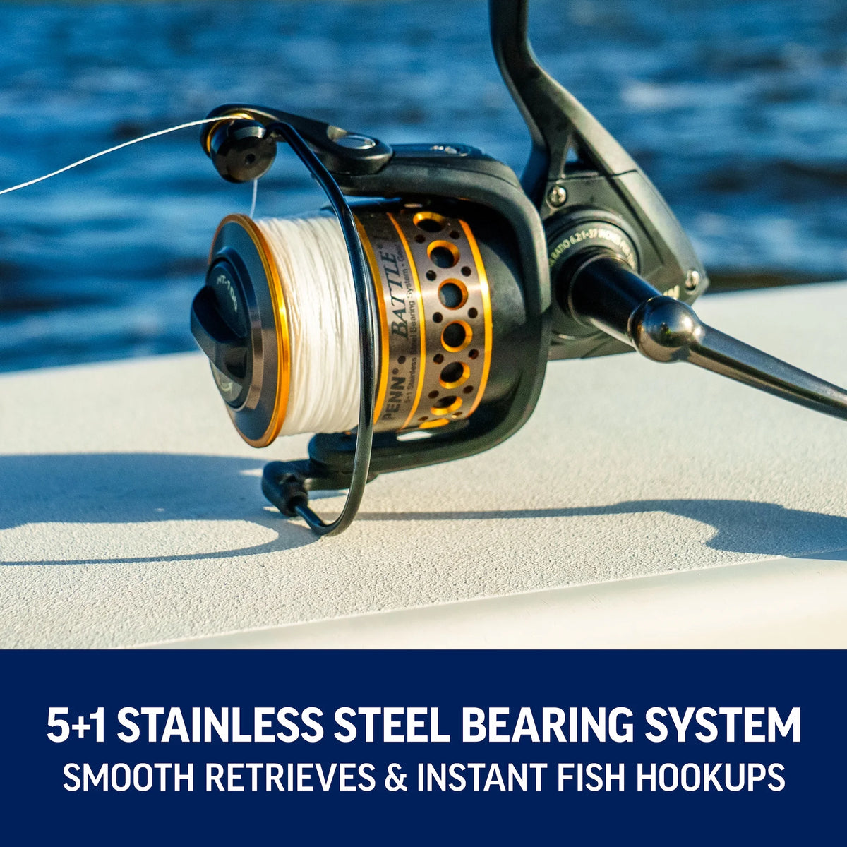 PENN Battle? II Spinning Reel, 5000 Size Fishing Reel