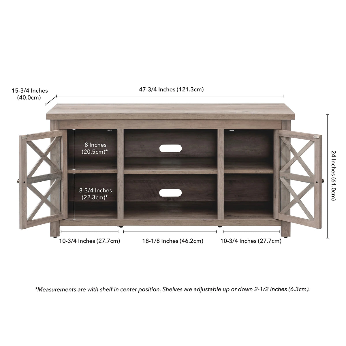 Evelyn&Zoe Colton TV Stand for TV's up to 55", White