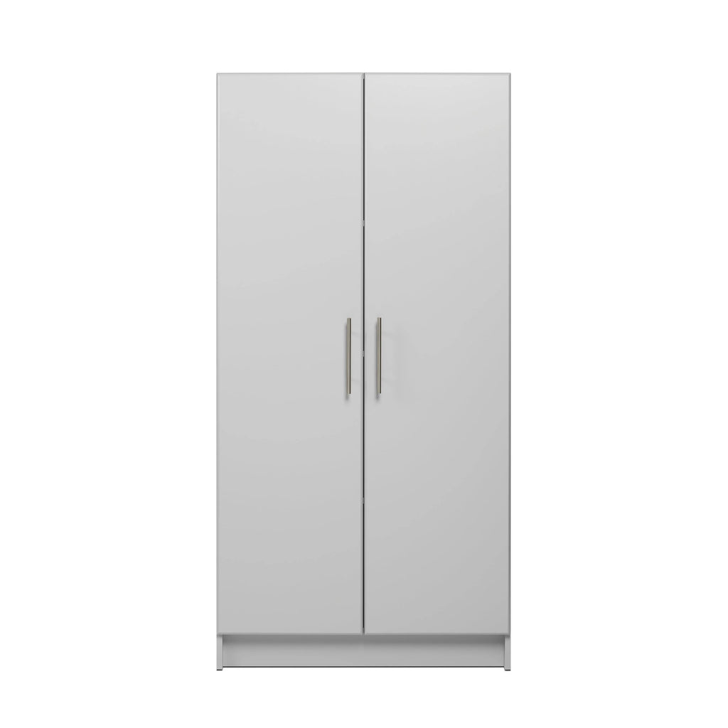 Prepac Elite 2 Door Standing Storage Cabinet, Light Gray